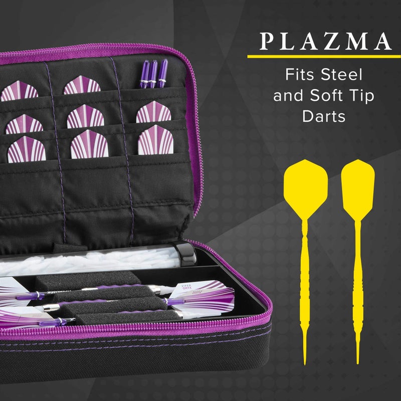 Casemaster by GLD Products Plazma Dart Case Black with Amethyst Zipper, Amethyst Trim - Image 5